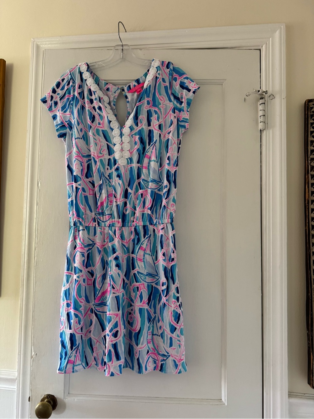 Lilly Pulitzer Reble Romper Dress Nautical Print - Picture 2 of 14